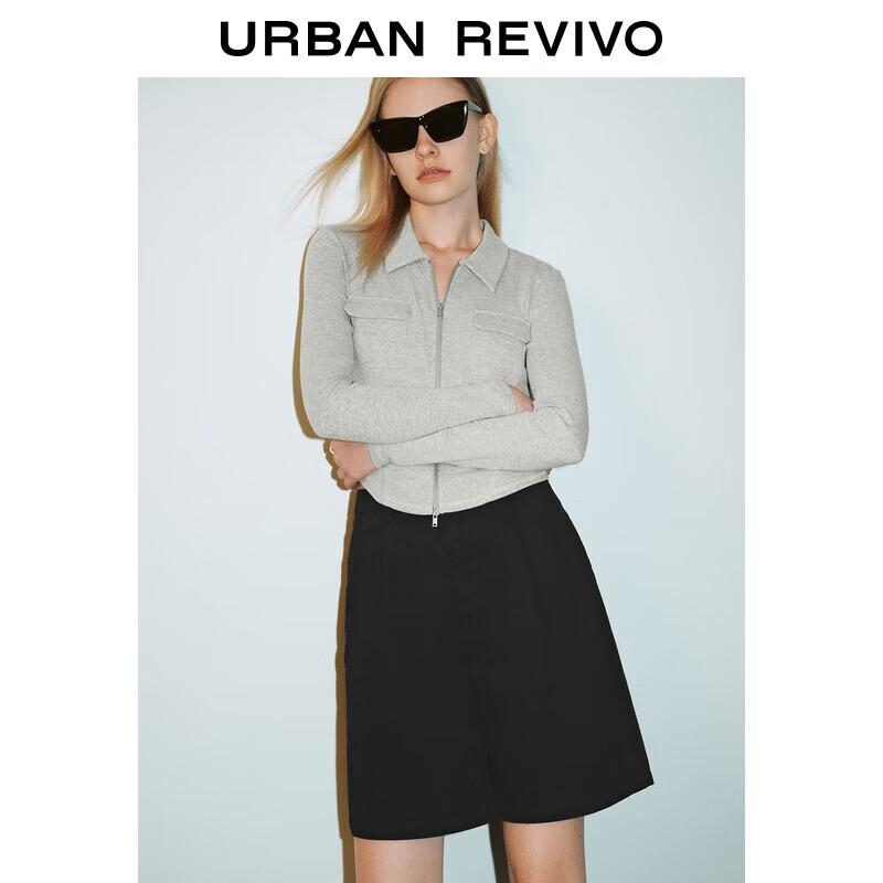 UR Women s 2025 Autumn Zip-Front Slim Fit Shirt S