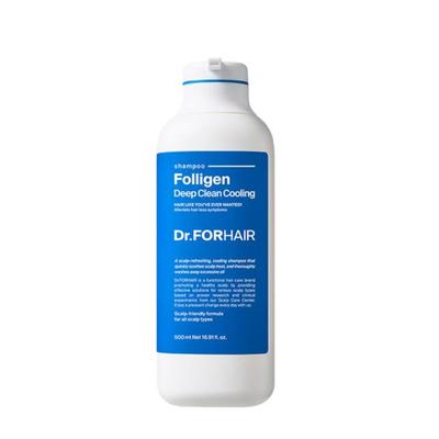 Folligen Deep Clean Cooling Shampoo 500ml Scalp Cooling & Refreshing Cleanser for Oily Scalp
