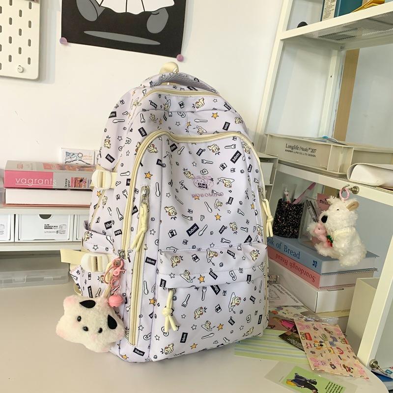 

Large capacity junior high school students backpack schoolbag travel computer backpack contrasting color leisure commuting waterproof backpack single package