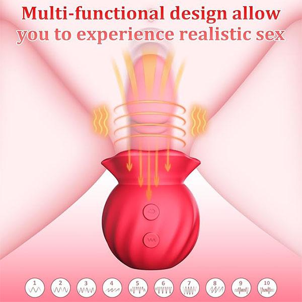 Saugender Dildo-Vibrator mit 3 Saug-, 10 Dreh- und 10 Vibrationsmodi, weiblicher Klitoris- und Vaginal-Sexstimulator, Sexspielzeug