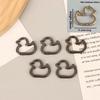 5Pcs Star Duck Flower Shape Spring Ring Open Buckle Carabiner Snap Clip For Leather Bag Handbag Belt Strap Connector