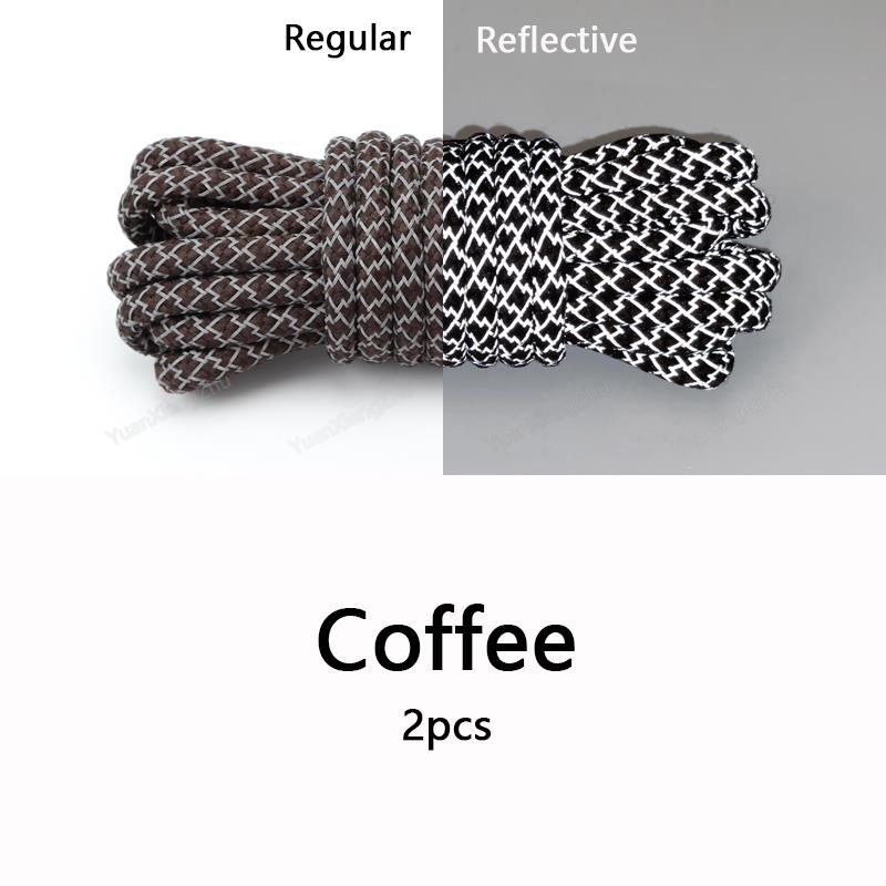1Pair Reflective Shoelaces Quality Sneakers Shoelaces Round Laces for Shoes Diameter 0.4cm 100/120/140/160cm 1Pair Shoestrings