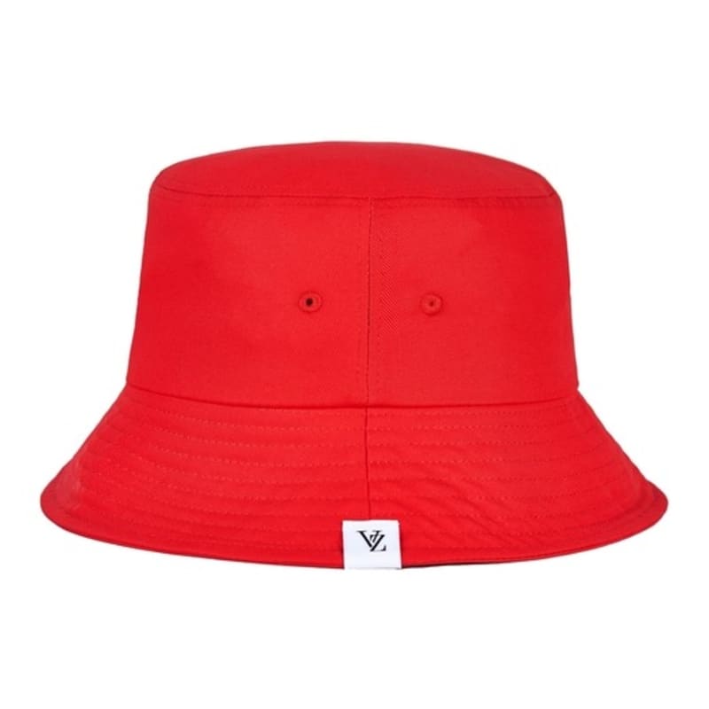 VARZAR Monogramm Etikett Farbe Bucket Hat Rot