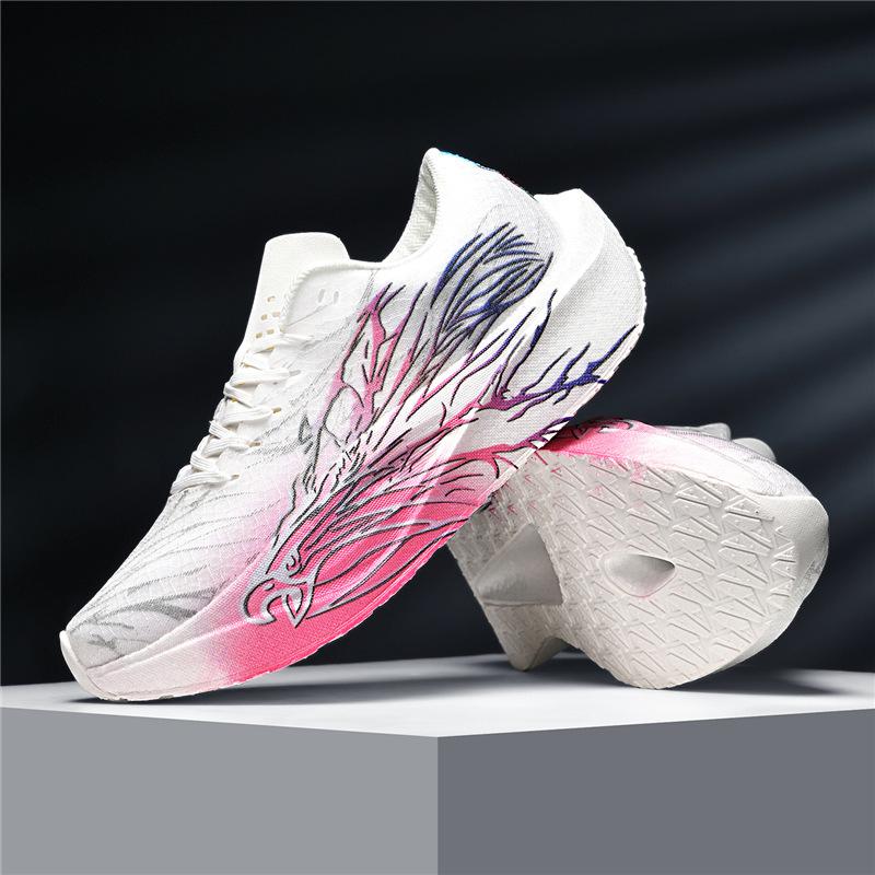 . Sports Running Youth Summer Breathable Professional Carbon Board Racing Shock Absorption Sneakers