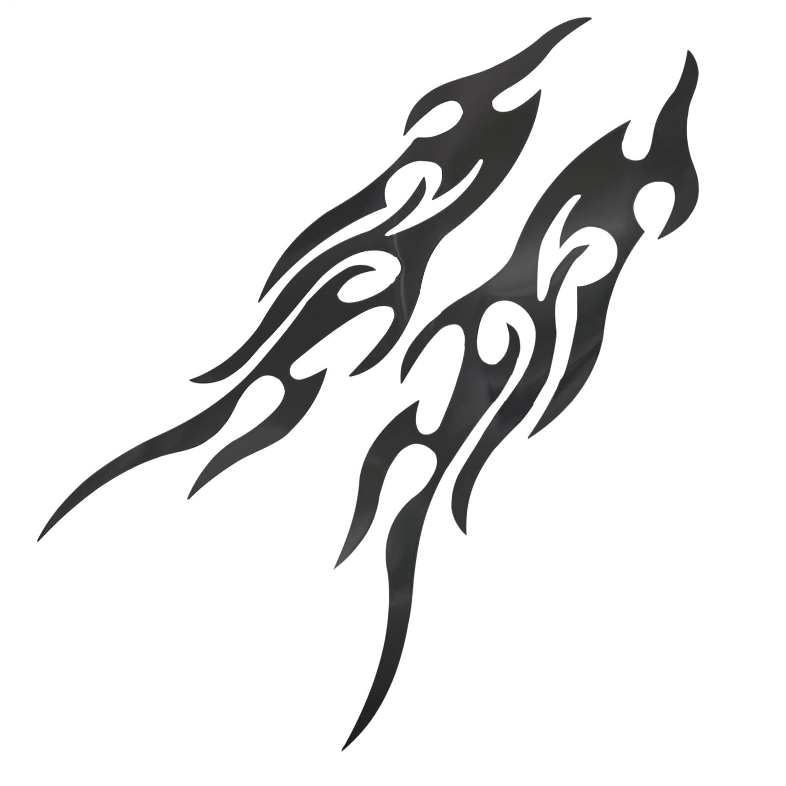 

Fizepgo Motorcycle Sticker, Flame Decal - 2 Waterproof Emblem Design for Bumper Truck Golf Cart Mailbox Window Suitcase See description чорний