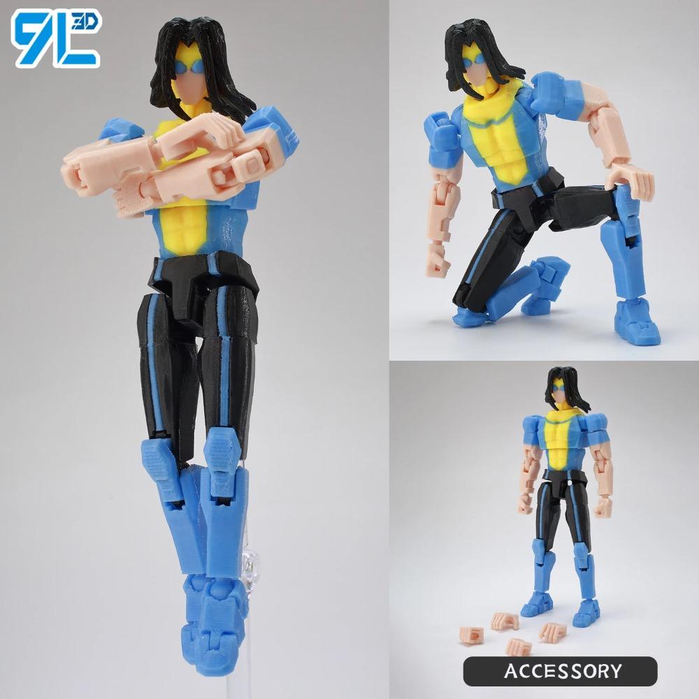 9L3D Printed NEWInvincibles Tech Jacker Titan13 Lucky13 Action Figure Dummy13 Motorcycle Multi-Jointed Collectible Model Toy T13