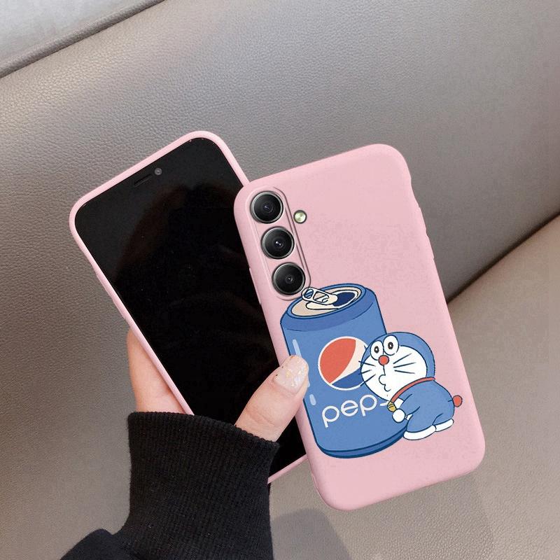 

Мягкий силиконовый чехол с милым рисунком кота для Xiaomi Redmi Note 13 14C Samsung A55 S24 A06 iPhone Huawei Honor Realme Camera Защитный противоударный чехол Realme 13 Pro 5G розовый
