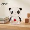 Cash Savings Jar Clear Panda Piggy Bank for Kids, Plastic Coin Bank, Money Saving Box Decoration, Christmas Birthday Girls Boys Break Resistant