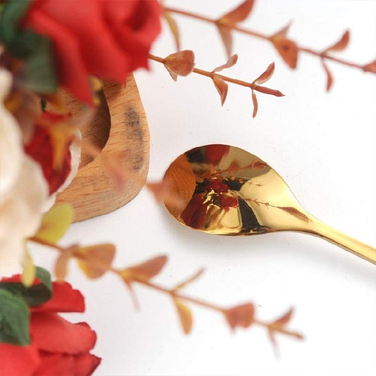 6 Pack Tableware Dessert Spoons Stirring Spoon for Kitchen Stirring Mixing Sugar
