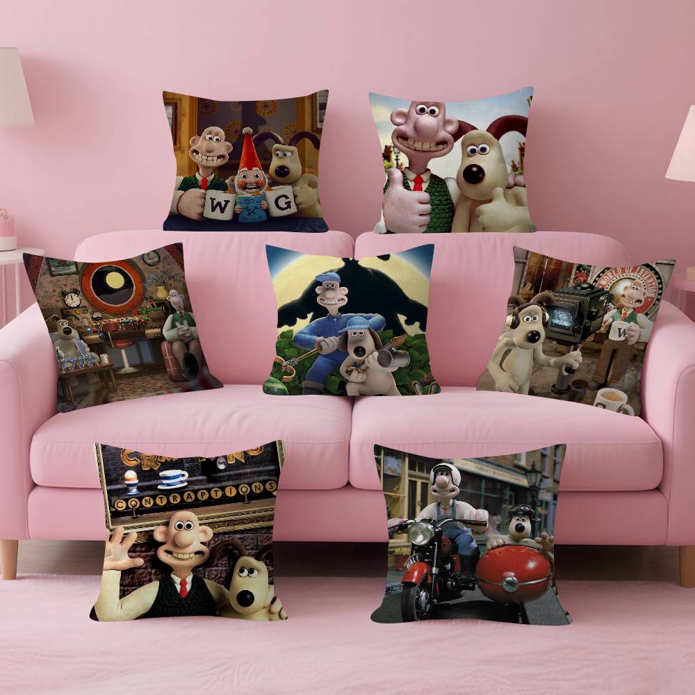 WallaceSCutesGromit Pillowcase toon Gift Cushion Cover Bedroom Home Sofa Chair Seat Decor pillow case