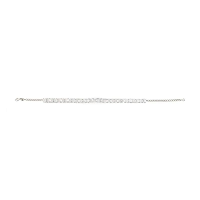 Swarovski Millenia Solid Color Design Brass Rhodium Plated Crystal Necklace Women's Silver 5696292