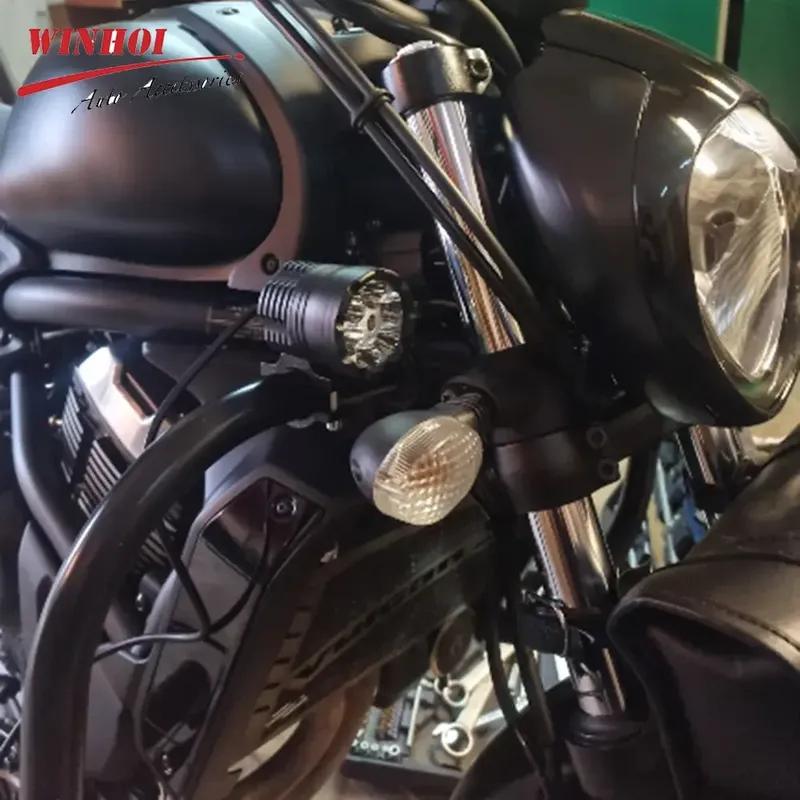 Additional Headlights for Motorcycle Auxiliary Spotlights Universal Moto Driving Fog Lights High Low Flash Beam for ATV Scooter