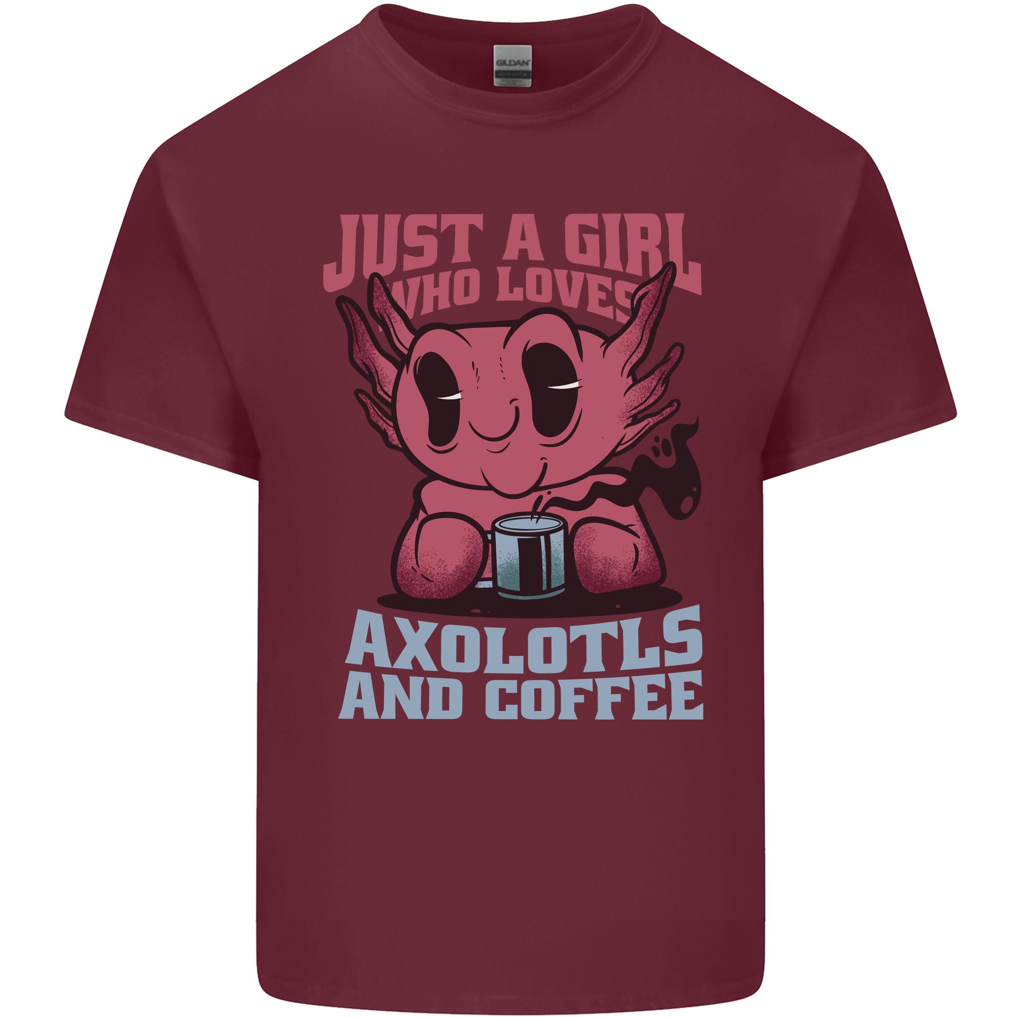 Girl Who Loves Axolotls Coffee Unisexs Light Cotton TShirt S