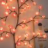 Fall Maple Leaf Vine Lights 48 Warm White USB Bendable Artificial Autumn Garland For Wall Bedroom Thanksgiving Home Decor