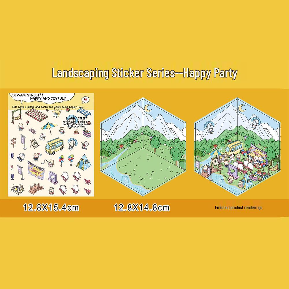 

Книга с наклейками 3D миниатюрная сцена для детей - Креативная коллекция наклеек