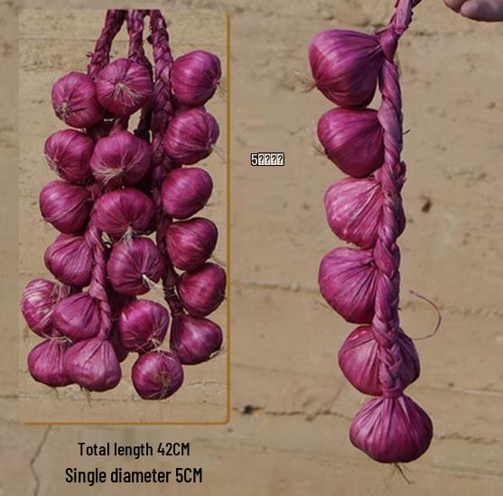 Brocheta Artificial de Chile Rojo, Ajo, Cacahuete y Maíz para Decoración de Fiesta de la Cosecha