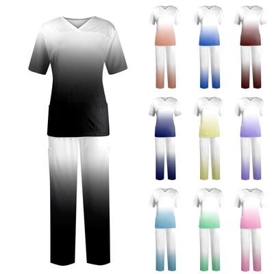 Women Short Sleeve V-neck Tops+Pants Working Set Suit Loose Casual Short Sleeve T Shirts Top And Long Pants Tracksuit
