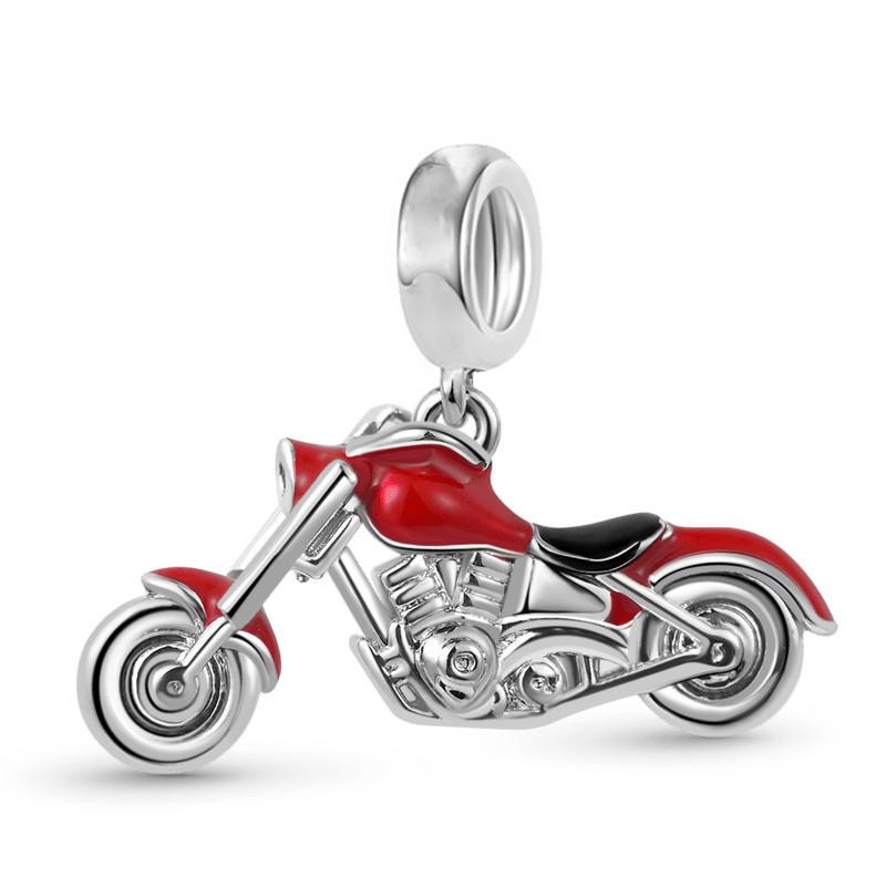 Twotone Adventure Car Motorcycle Charm Bead Charms Dangle Compatible With Authentic copper Bracelets Necklaces Bead Charms Ideal For Diy Jewellery Wo