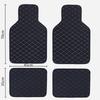 4pcs Car Floor Mats Waterproof PU Leather Universal Car Mats, Simple Design For Men And Women, Car Interior Accessories