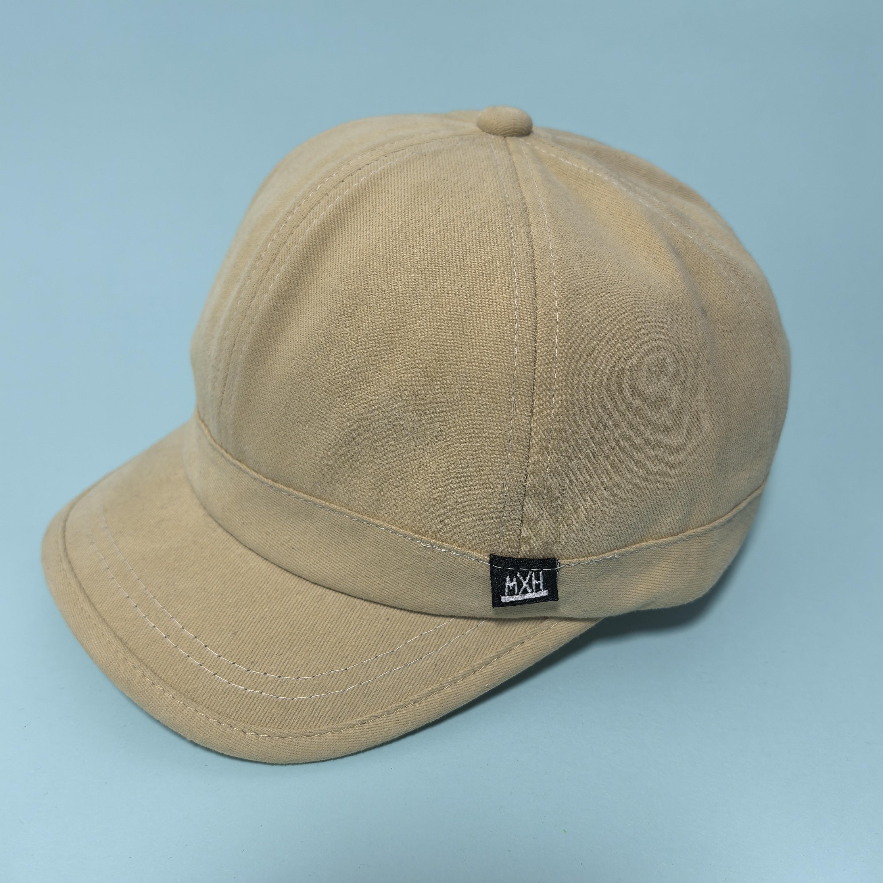 Neue Baseballkappe mit kurzem Schirm für Herren Damen Vintage Gewaschene Baumwolle Verstellbare Entenschnabelkappe Lässige Streetwear Schirmmütze Adjustable&>8Y beige
