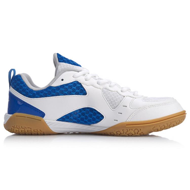 New LINING Men's Table Tennis Training Shoes   White/Blue APTP001-1