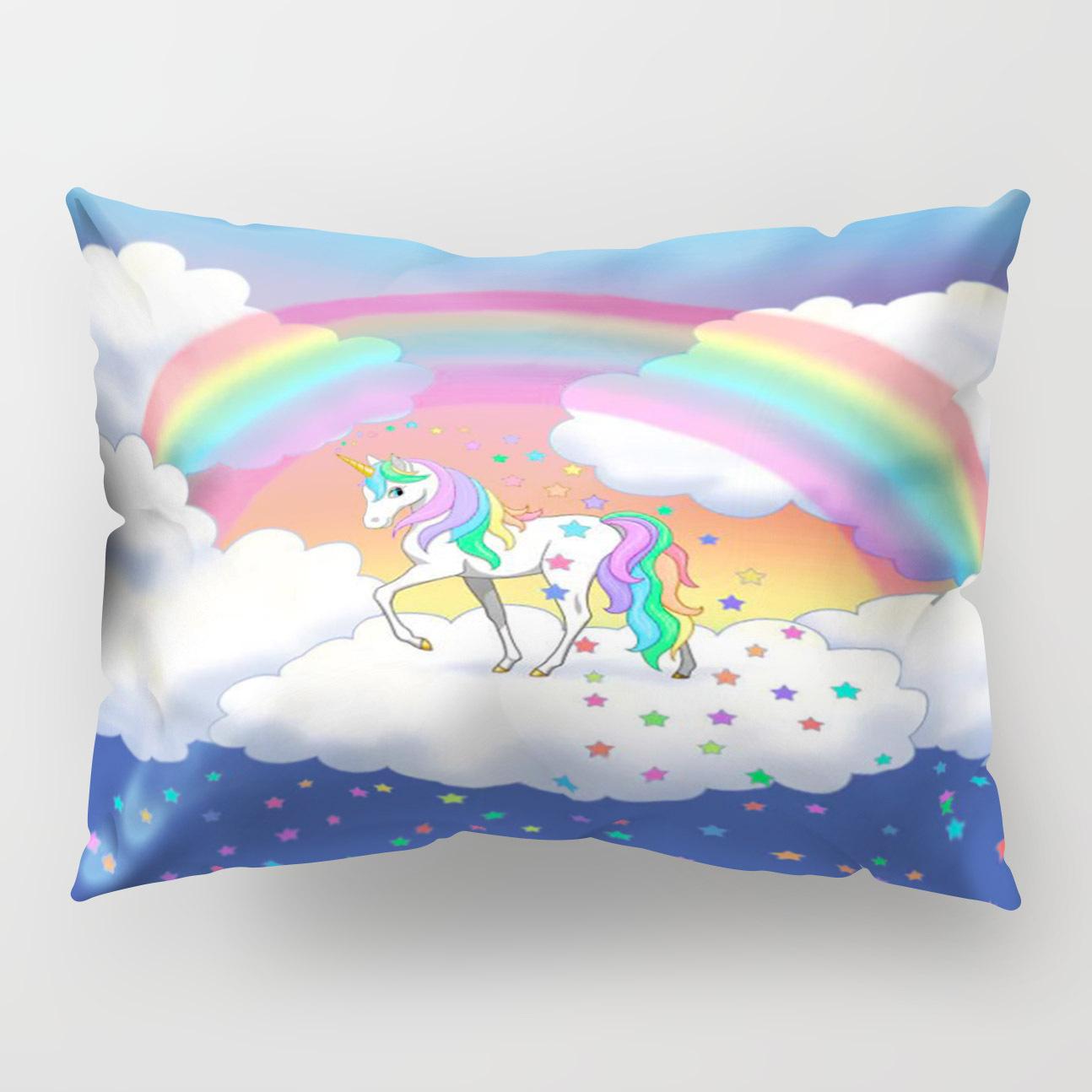 

Красочное облако мультяшный единорог длинная подушка подушка наволочка 50*30cm