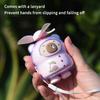 Cute Character Portable Bladeless Neck-Hanging Fan Cartoon Capybara Small Fan Outdoor Usb Charging Fan Students Summer Gifts