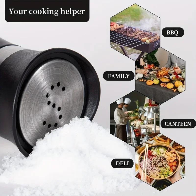 2 pcs Refillable Salt & Pepper Shakers Set, Spice Bottles Container for Home,Restaurant, and Picnic - 3.4oz Kitchen Accessories