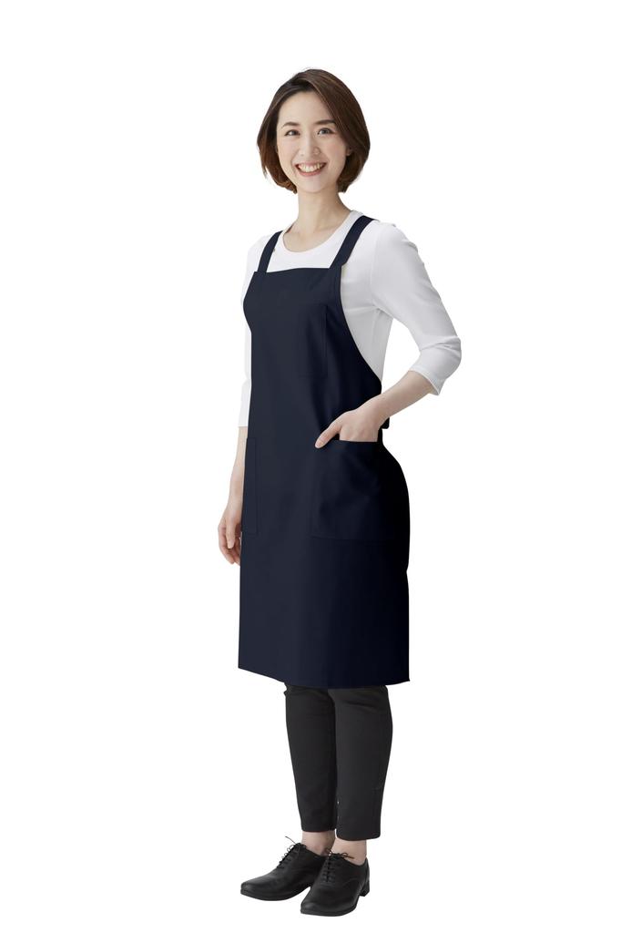 KOEI bib length KI300 Japanese-made sash, apron, 85cm, water-repellent, anti-static, lightweight, wrinkle-resistant, quick-drying, unisex, (navy)
