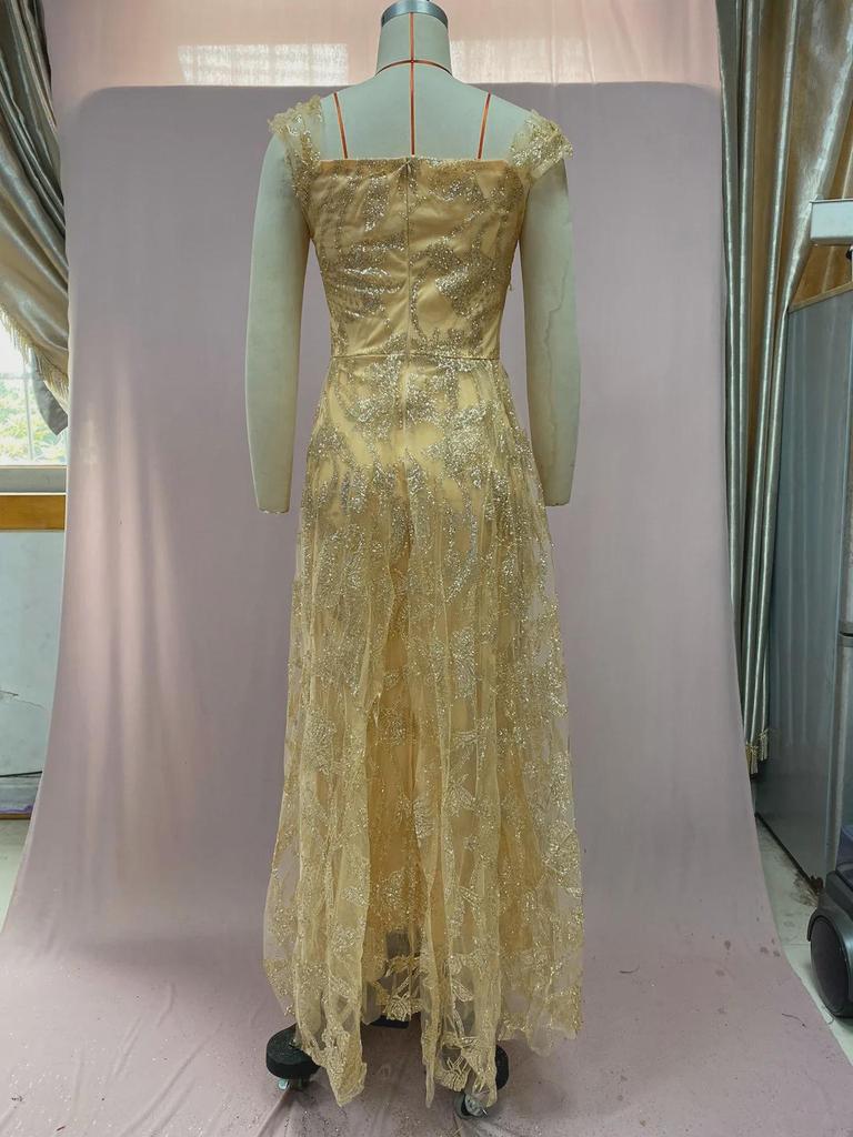 2025 evropské a americké retro elegantní dámské podzimní palácové večerní šaty s velkým švihem