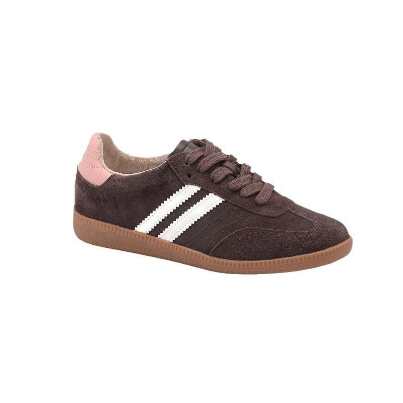 

Cowhide version matte leather training shoes women s flat 2025 new versatile casual sports shoes soft-soled Forrest Gump board shoes 35