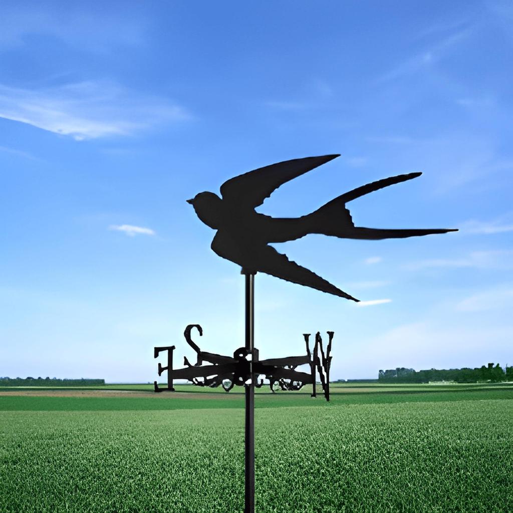 Decorative Iron Weather Vane - Outdoor Metal Roof Ornament