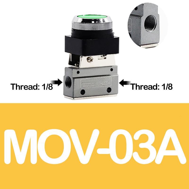 1PCS Push Button Pneumatic Mechanical Valve MOV-01 MOV-02 MOV-03 MOV-03A Manual Valve Air Switch Control Valve Momentary
