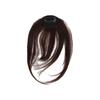 Human Bangs Natural Brown Middle Part Wispy Bang Hair Clip In Bangs Fringe Hairpiece for Women Clip On Air Bang