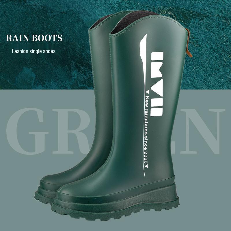 Damen Hohe Rutschfeste Gummistiefel - Wasserdichte Gummischuhe für Alle Jahreszeiten