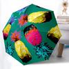 1pc Pineapple Pattern Automatic Opening/Closing Umbrella with Operation & Windproof Canopy - Folding Design, Holiday Gift yy260225146