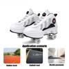 Unisex 4-Wheel Roller Skates Automatic Retractable Women's High Sneakers with Wheels Girls' Dual-Purpose Skating Sports Shoes