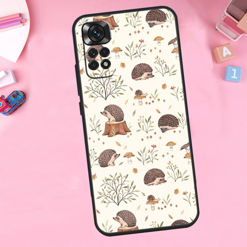 Cute Hedgehog For Xiaomi Redmi Note 14 10 11 12 13 15 Pro Plus Phone Case For Redmi 15 15C 14C 12C 10C 13C