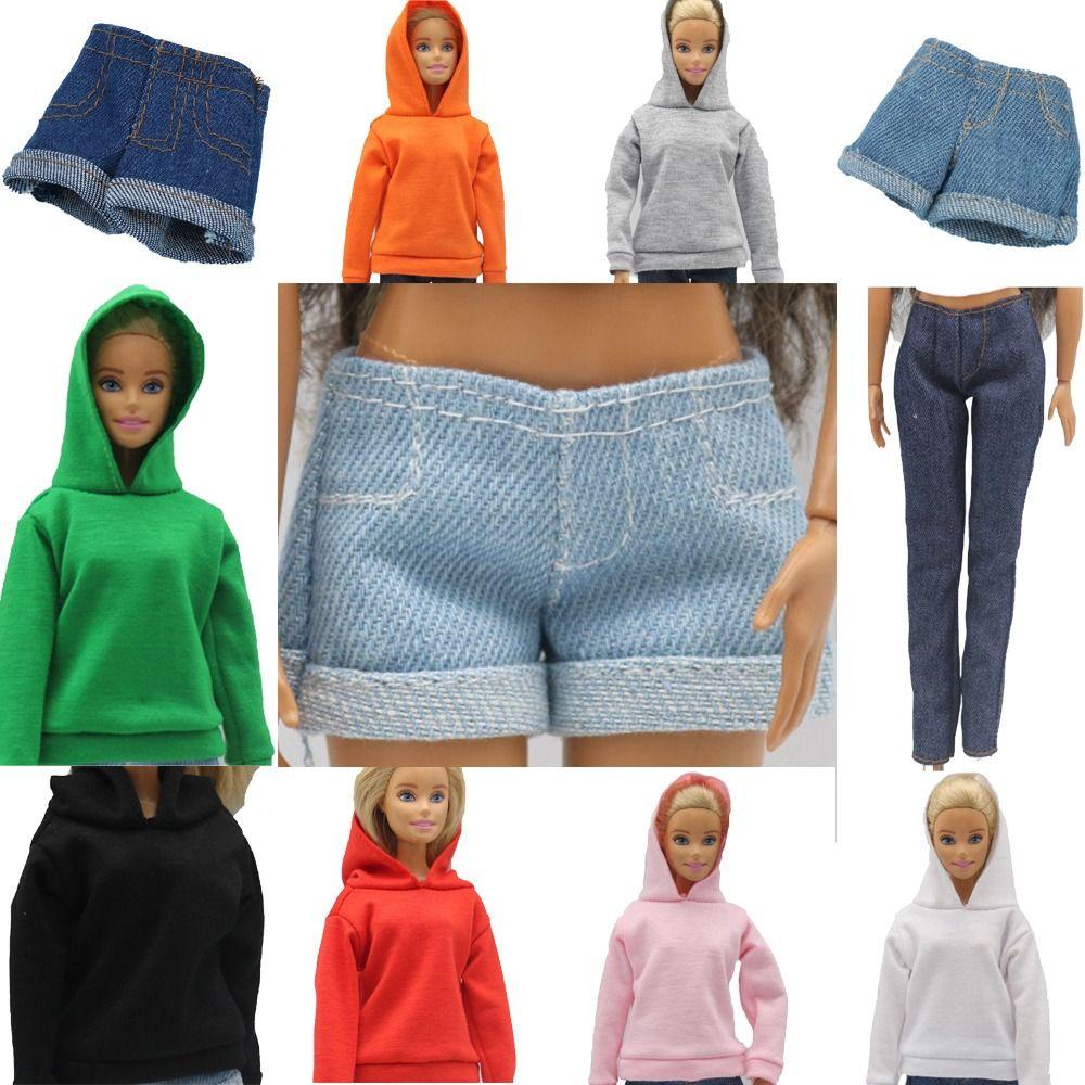 Mikina Krátká 29cm Panenka Volná Mikina s Kapucí Látka Zajímavá Dětské Hračky