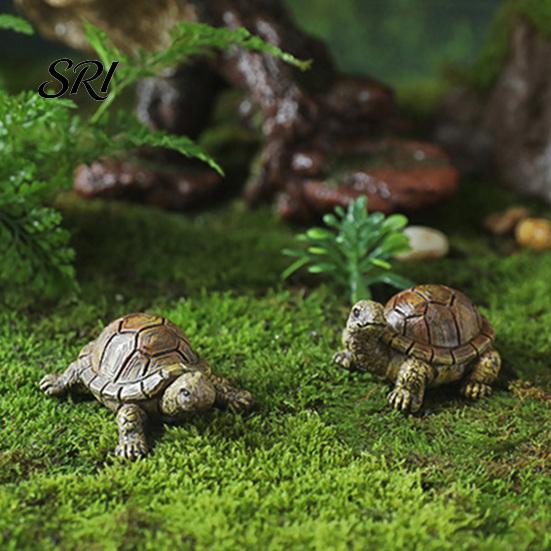 Fish Tank Ornaments Micro Landscape Turtle Figurines Waterproof Resin Miniature Realistic Sculptures Statue for Tanks Potted Plants Moss Gardens