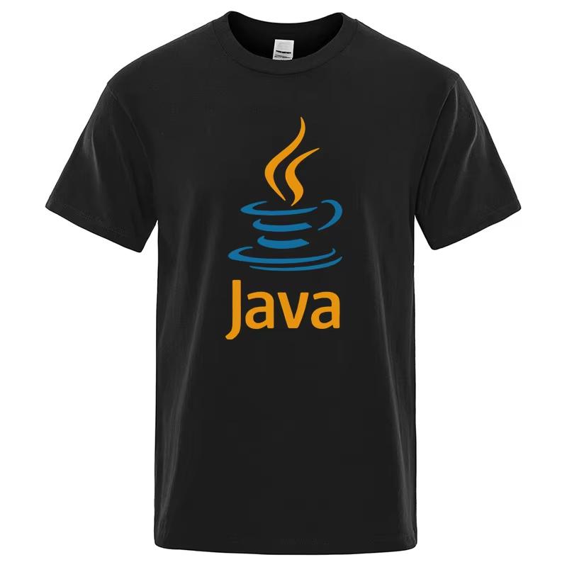 

Летняя мужская футболка Высокое качество 100% хлопок Забавный дизайн JAVA Печать Повседневная Крутая футболка с круглым вырезом Мужской топ для мужчин Хип-хоп ... S разноцветный