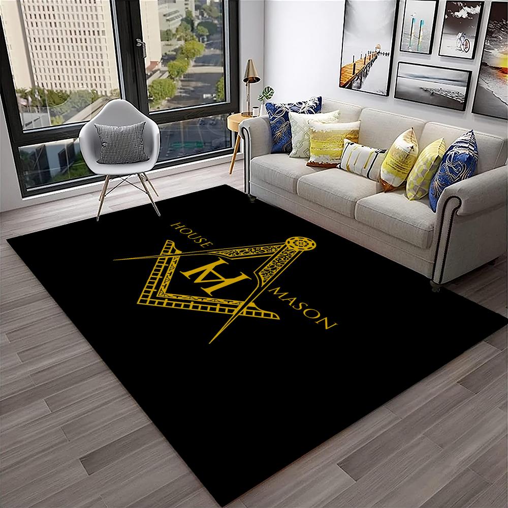 Metselaars Vrijmetselarij Illuminati Ring Tapijt Vloerkleed voor Thuis Woonkamer Slaapkamer Bank Deurmat Decor, Kinderkamer Vloerkleed Antislip Vloermat