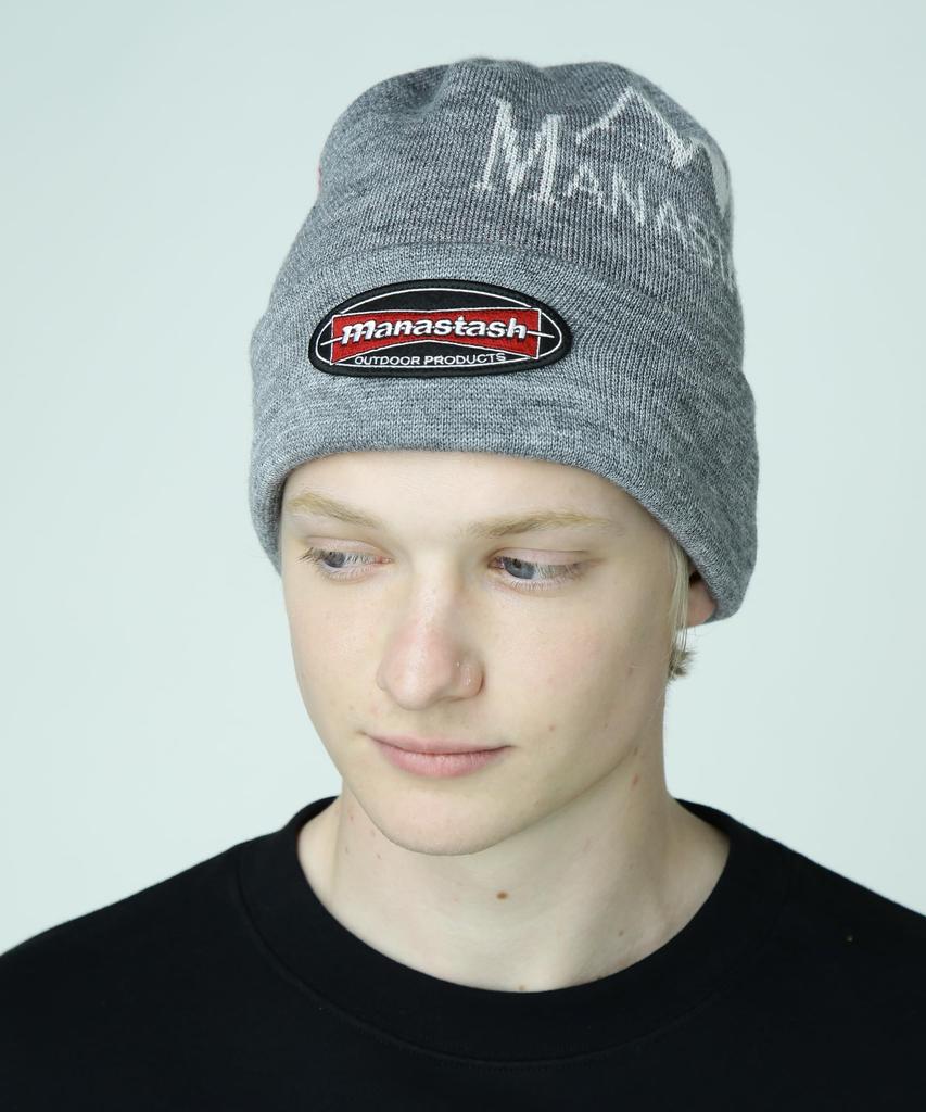 Manastash MULTI CLASSIC LOGO KNIT F CAP, Men's 020, Gray, 792-3274005