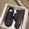 22 new INS trendy shoes leather surface thick sole heightening student shoes Velcro