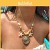 Bohemian Seashell Pendant Necklace With Starfish Beads For Women Summer