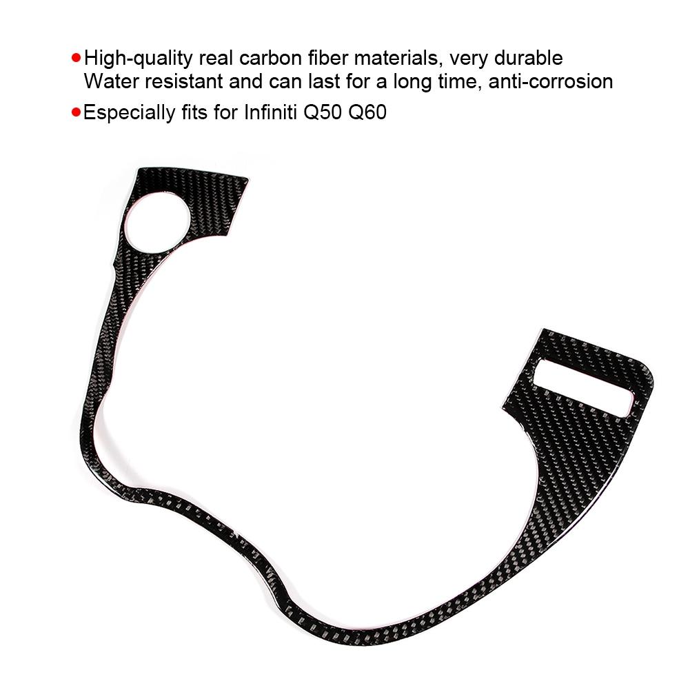 Real Carbon Fiber Car Dashboard Frame Panel Cover Trim Fit For Infiniti Q50 Q60