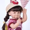 KEIUMI Smiling Reborn Baby Girl Dolls 55 Cm Full Silicone Vinyl Body Bathe Lifelike Princess Bebe Newborn Dolls Christmas Gifts