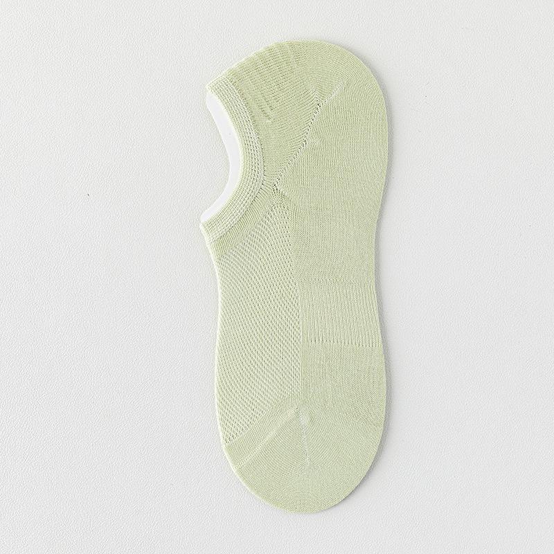 Female Summer Thin Style Pure Cotton Mesh Boneless Heel Shallow Mouth Invisible Socks