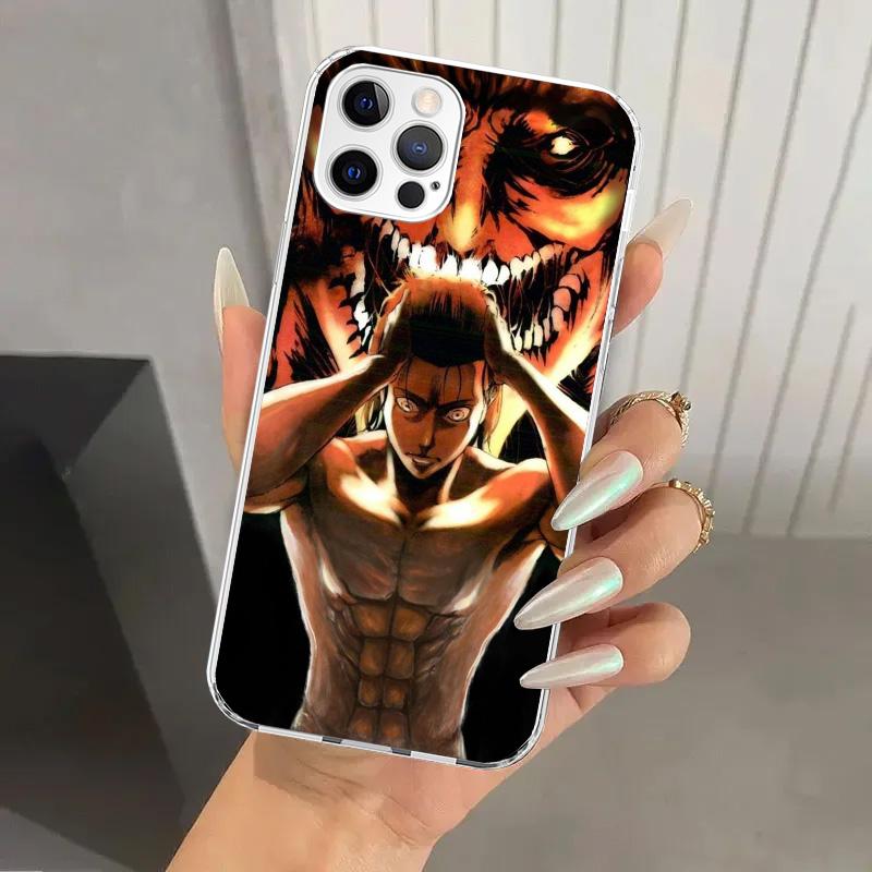 Attack Eren Phone Case for Iphone 17 Air 16 15 Plus 14 13 Mini 12 11 Pro Max 16E 7 8 SE 2020 Soft Funda Print Shell 16 15 14 13