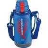 Wahei freiz Fortec Speed Sports Water Bottle with One-Touch Closure, 600ml, Blue, Vacuum Insulated, Direct Drinking, Keeps Cold, RH-1423
